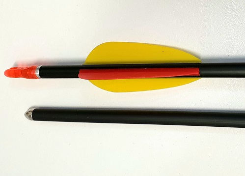 alloy red, yellow and black target arrow