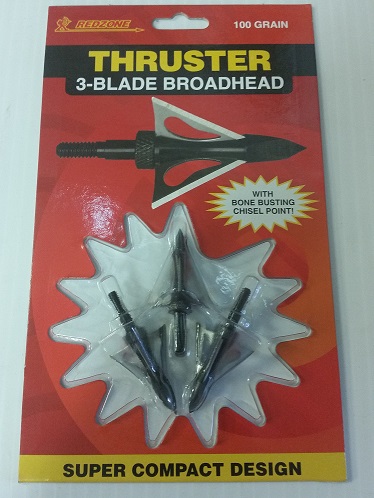 Broadhead Redzone Thruster 3 Blade 100 grain