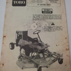 Toro 30721-60001 & up Operators Manual