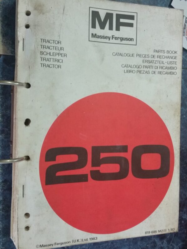 Massey Ferguson 250 1/83 Tractor Parts Manual