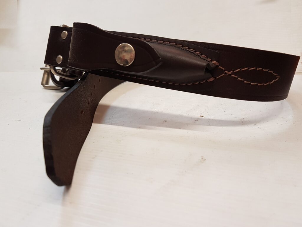 Leather Stockmans Belt with Knife Pouch HVTM
