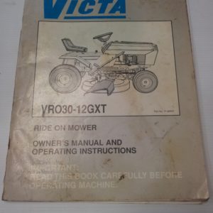 Victa ROM Owners Manual VRO30-12GXT