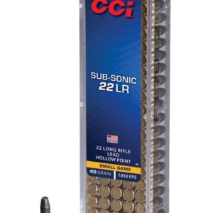 CCI 22LR Subsonic 40 gr HP 1050FPS Ammunition 100pk