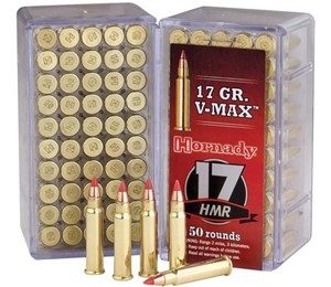 Hornady 17 HMR 17 gr V-Max Ammunition 50 rd
