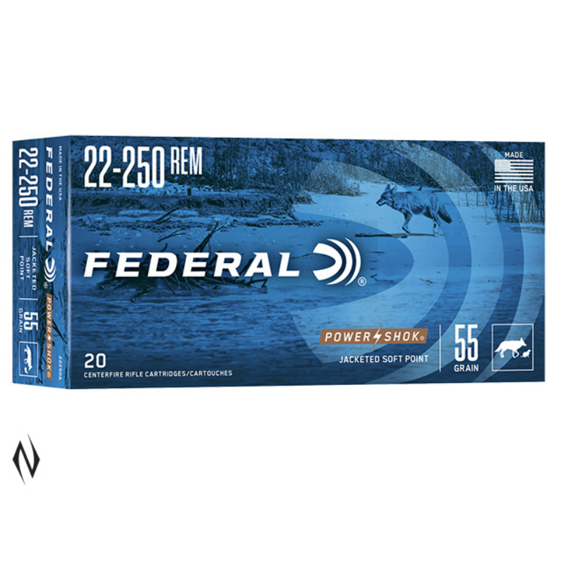 Federal 22-250 REM 55 GR SP Ammunition