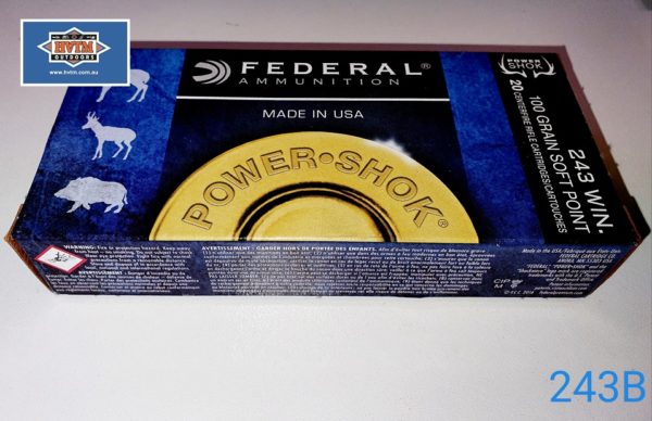 Federal 243 WIN 100GR SP Power-Shok Ammunition