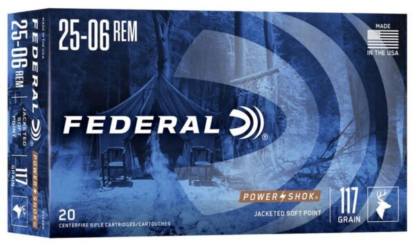 Federal 25-06 REM 117GR SP Power Shok Ammunition