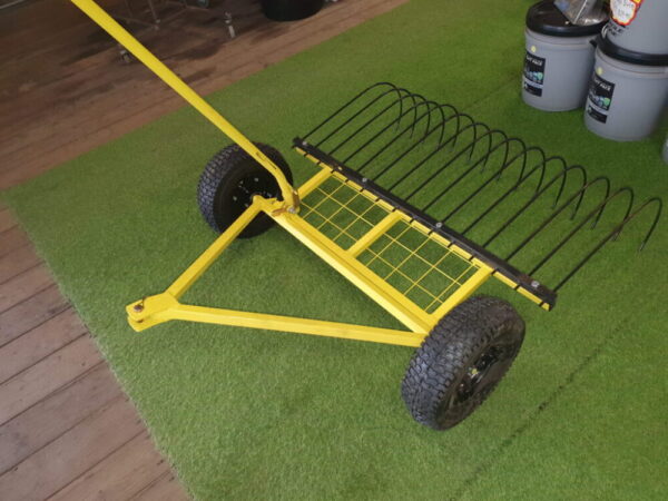 Ride-On Mower Tow Behind Stick Rake