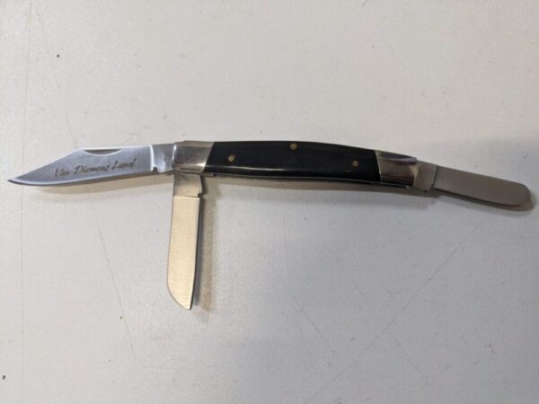Van Diemen’s Stockman 3 Blade Buffalo Horn Handle Folding Knife