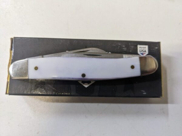 Bear & Son Cutlery White Folding 3 Blade Knife