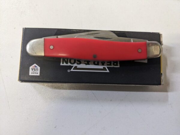 Bear & Son Cutlery Red Folding 3 Blade Knife