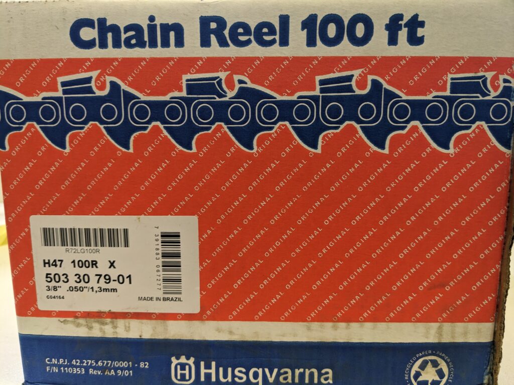 Husqvarna Genuine Chain Reel 3/8 Inch .050 Inch/1.3mm Full Chisel 100