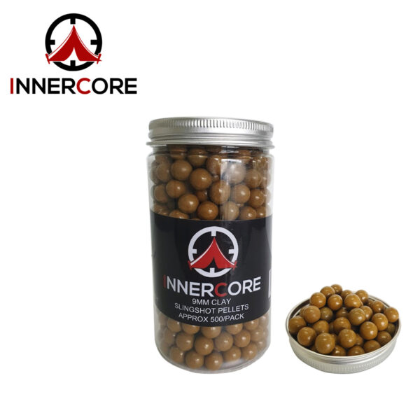 9mm Clay Slingshot Pellets 500 Pack - Yellow