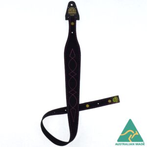 60mm Tapered Suede Gun Sling with Western Stitch Pattern in Pink