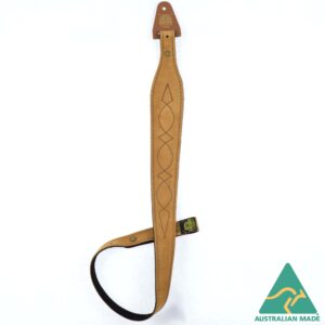 60mm Tapered Suede Gun Sling with Western Stitch Pattern