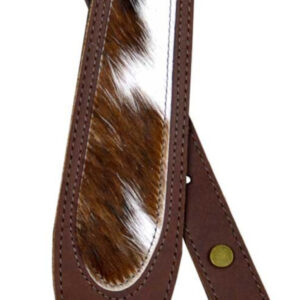 60mm Tapered Genuine Leather Cowhide Inlay Gun Sling- Brown