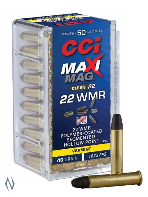 CCI 22WMR MAXI MAG 46GR SEGMENTED HP 1845FPS