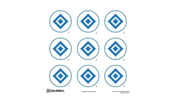 CALDWELL PAPER TARGET 16" 9 DIAMOND BLUE 10PK