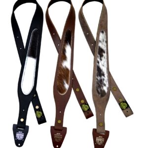 60mm Tapered Genuine Leather Cowhide Inlay Gun Sling