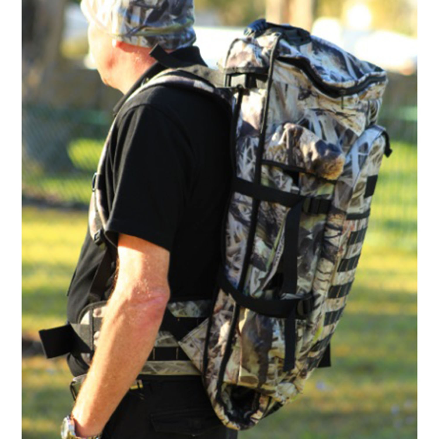 Max-Hunter LBS Backpack with Rifle Carrying Compartment - Koorangie Camo - Image 5