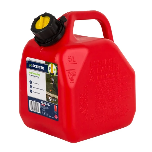 Sceptor Fuel Can No Vent Red 5L