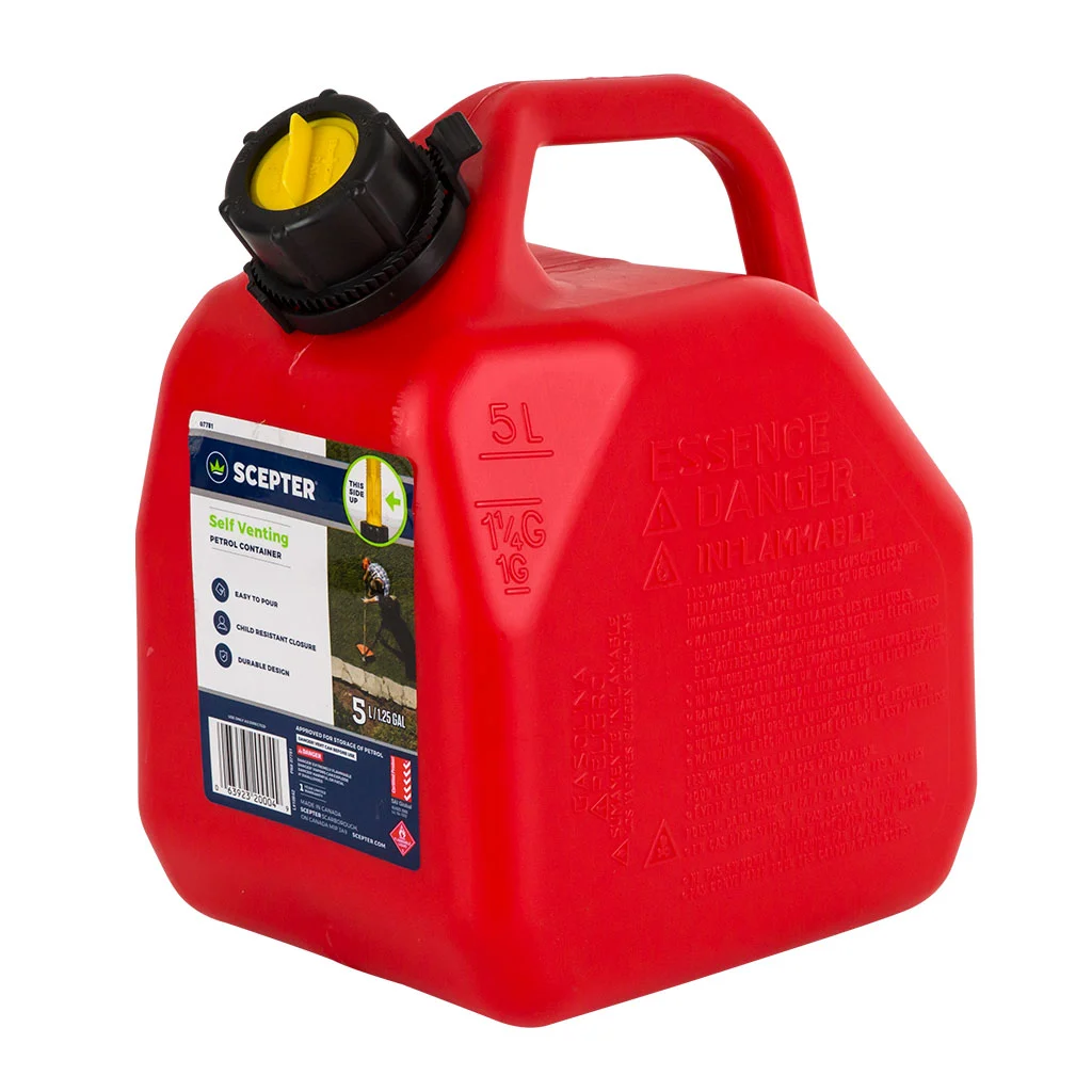 Sceptor Fuel Can No Vent Red 5L
