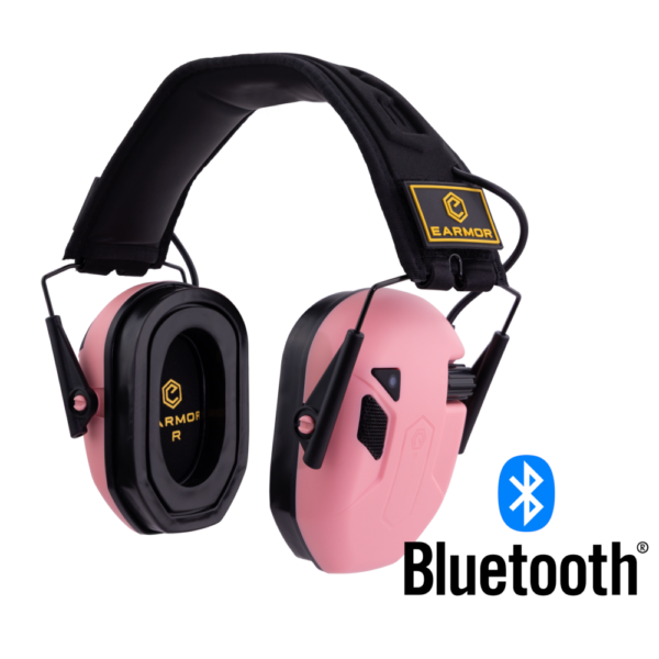 Earmor M300T Electronic Bluetooth Earmuffs - Pink